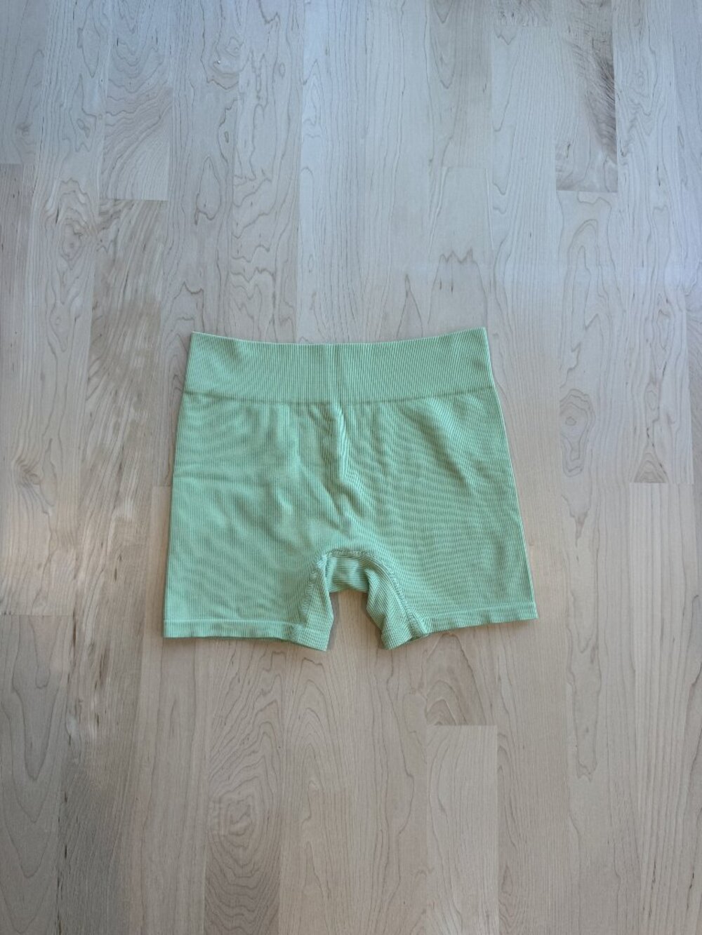 Wild Fable Green Ribbed Seamless Bike Shorts High Waist Stretch